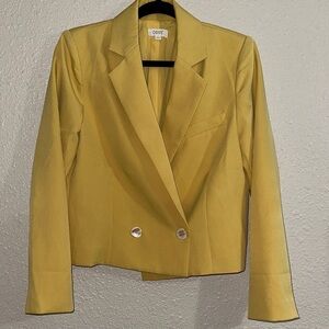 ODDY Mustard Double-Breasted Blazer